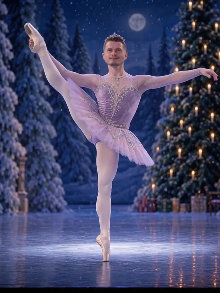 A leg lift to the ear from The Sugar Plum Fairy