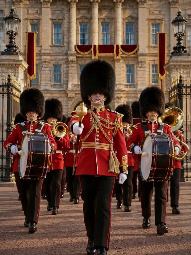 The band plays Happy Birthday from Cake at the palace