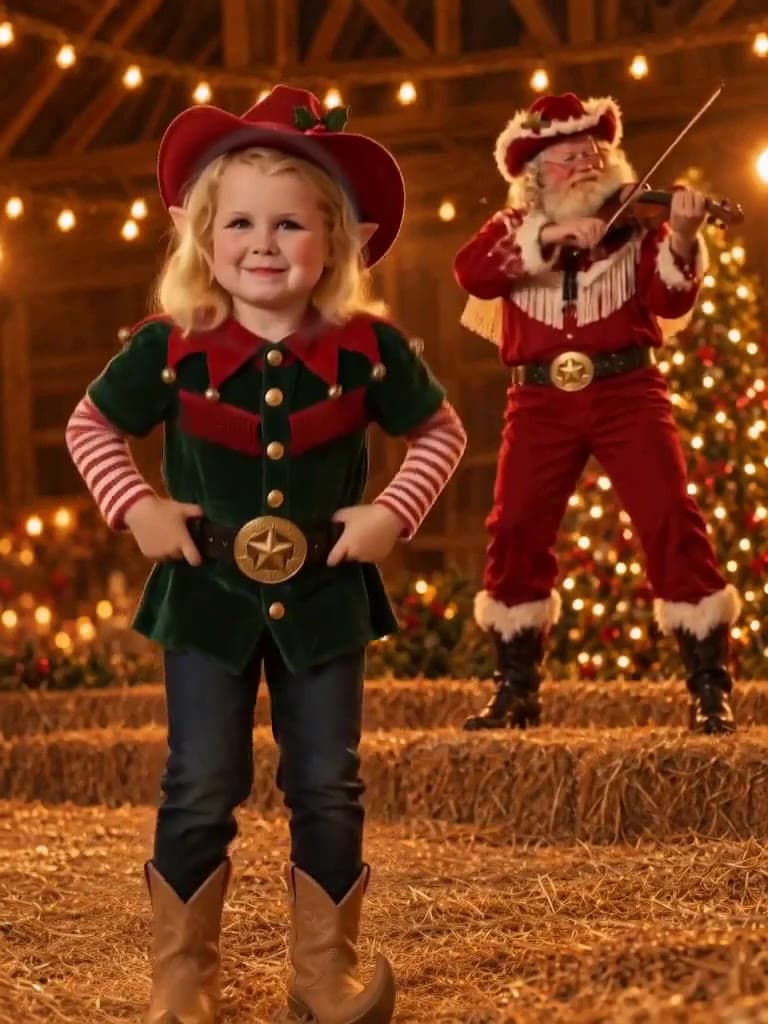 The mechanical reindeer from The Elf Barn Dance